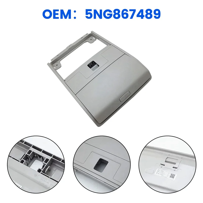 

A04E-For VW Tiguan L Tiguan II Grey Glasses Case 5NG867489 High Configuration Glasses Box With Skylight Roof 5NG 867 489