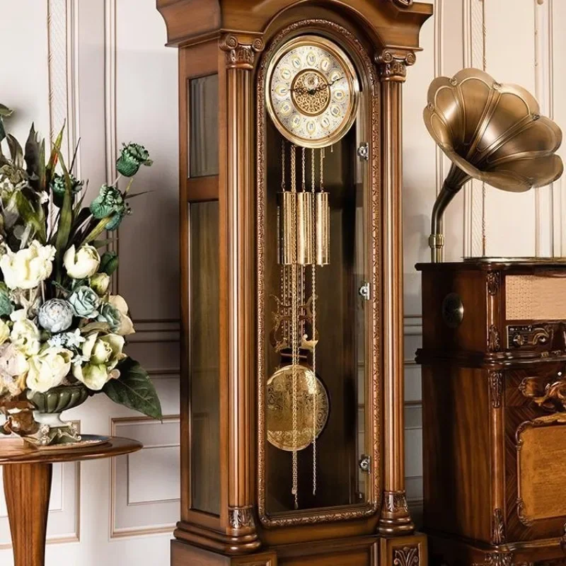 

Mechanical floor Living room home American Desktop desk clock European retro old pendulum