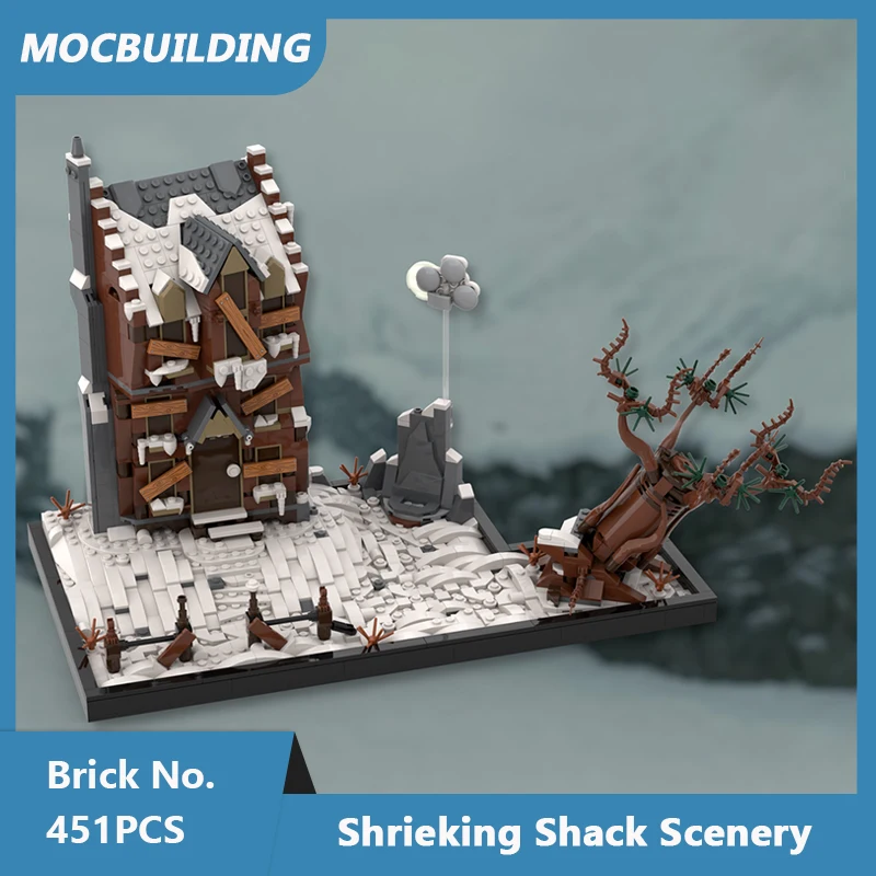 MOC Building Blocks Shack Bottom Scenery Model DIY Assembled Bricks Magic Film Architecture Collection Xmas Toys Gifts 451PCS