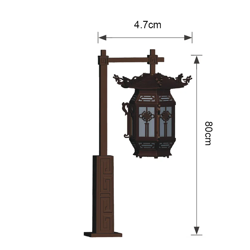 

Outdoor Waterproof IP65 Antique Lamp Post 110V 220V LED Garden Light