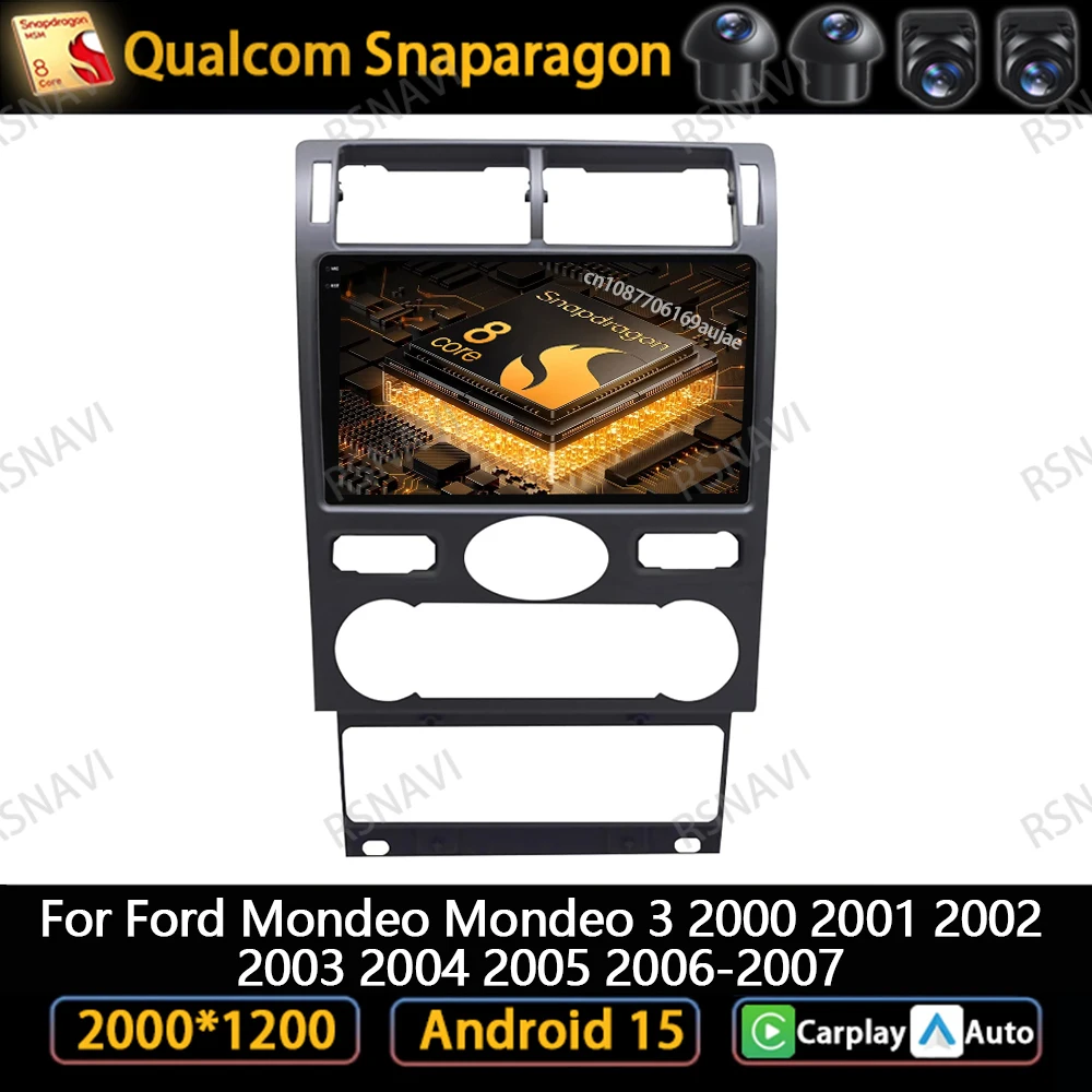 

Android 15 Car Radio For Ford Mondeo Mondeo 3 2000 2001 2002 2003 2004 2005 2006-2007 Autoradio 4G LTE DVD 5G WIFI Viedo Player