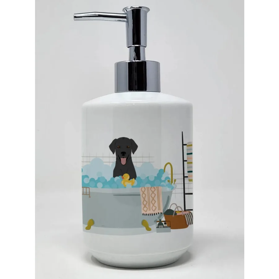 

Black Labrador Retriever Ceramic Soap Dispenser Hand Soap Dispenser Pump Bottles for Bathroom Kitchen Empty Refillable Liquid S