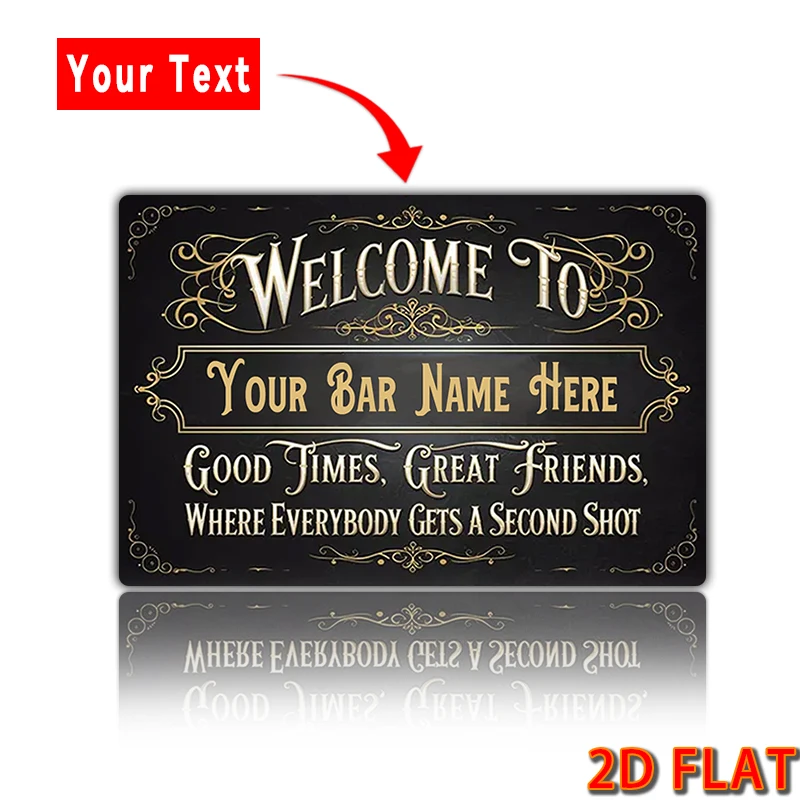 1個のパーソナライズされたテキストサイン、カクテルサインカスタムメタルサイン、ウェルカムサイン、バーやラウンジサイン、ビジネスサイン、アルコールサインP