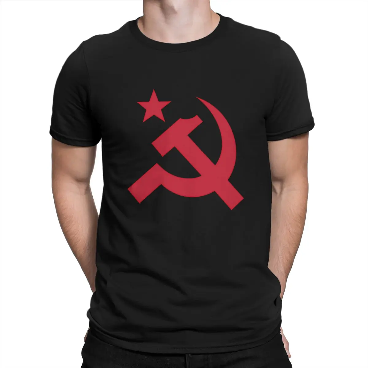 Soviet Hammer and Sickle T Shirt Vintage Alternative Men's Tshirt Polyester  Men Clothing