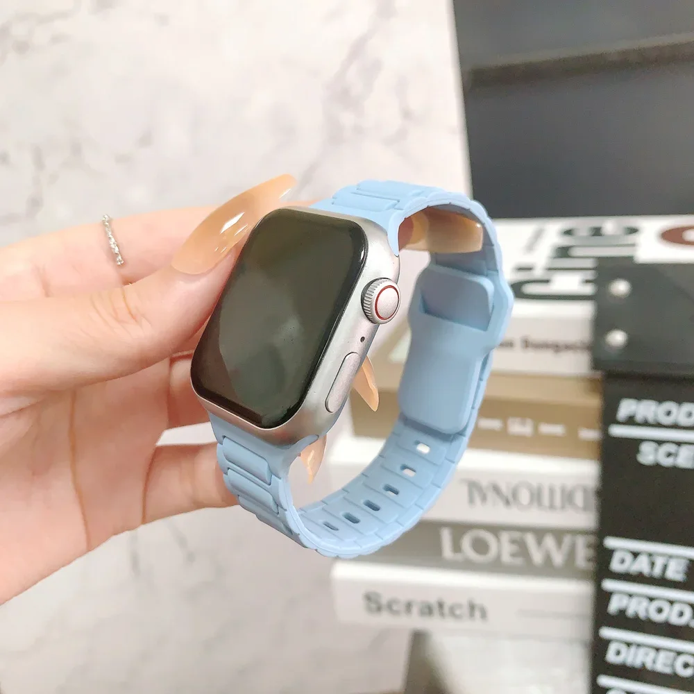 Ремешок спортивный для Apple Watch Band Ultra 2, силиконовый браслет для iWatch Series 9 8 7 6 4 SE, 49 мм 45 мм 44 мм 42 мм 41 мм 40 мм