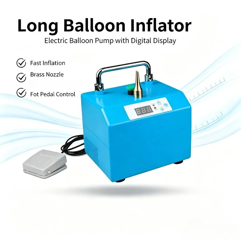 Electric Balloon Air Pump, Portable Inflator for Long Magic Balloons, Electric Air Blower for Party Balloon Inflation