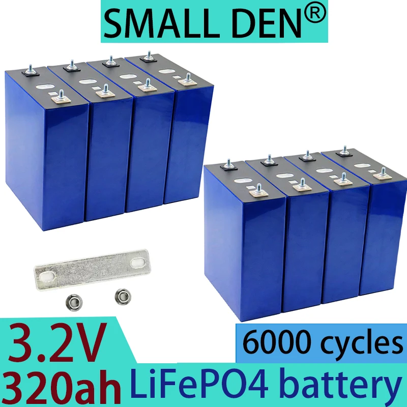 New 6000 cycle A-class 320Ah lithium iron phosphate battery 3.2V rechargeable DIY 12V 24V 48V electric truck golf cart