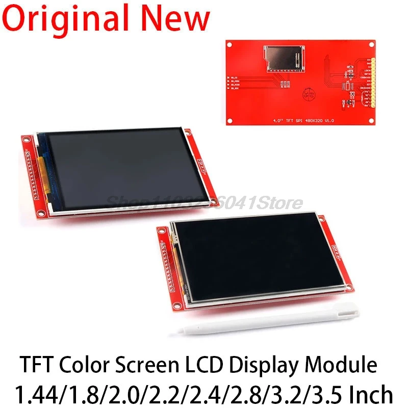 1,44 1,8 2,0 2,2 2,4 2,8 3,2 3,5 4,0 cala SPI TFT LCD Kolorowy moduł wyświetlacza dotykowego ILI9341 ILI9488 480*320 240*320 Napęd