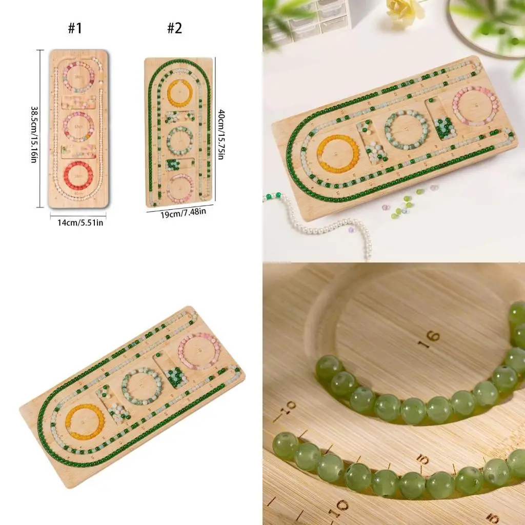 

Деревянные коврики ручной работы с бисером Деревянный поднос для бисера подходит для ожерелья и браслета