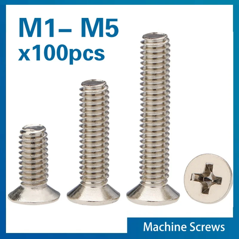 100pcs/lot M1.2 M1.6 M1.7 M2 M2.5 M3 M4 KM Screw Nickel Plated Electronic Repair Screw For DELL SAMSUNG IBM HP TOSHIBA