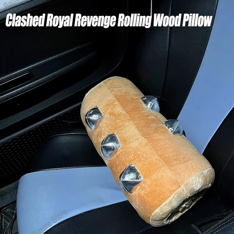 35cm Anime Game Clashed Royal Revenge Rolling Wood Doll Pillow Doll Royale War Revenge Cartoon Dragon Soft  Fluffy Action Figure