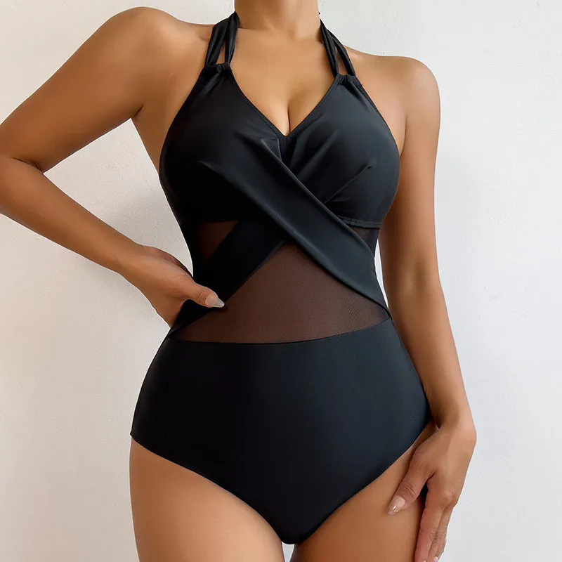 مثير بيكيني قطعة واحدة ملابس السباحة 2026 ملابس النساء رفع ارتداءها لباس سباحة ملابس الشاطئ شبكة ثوب السباحة Monokini