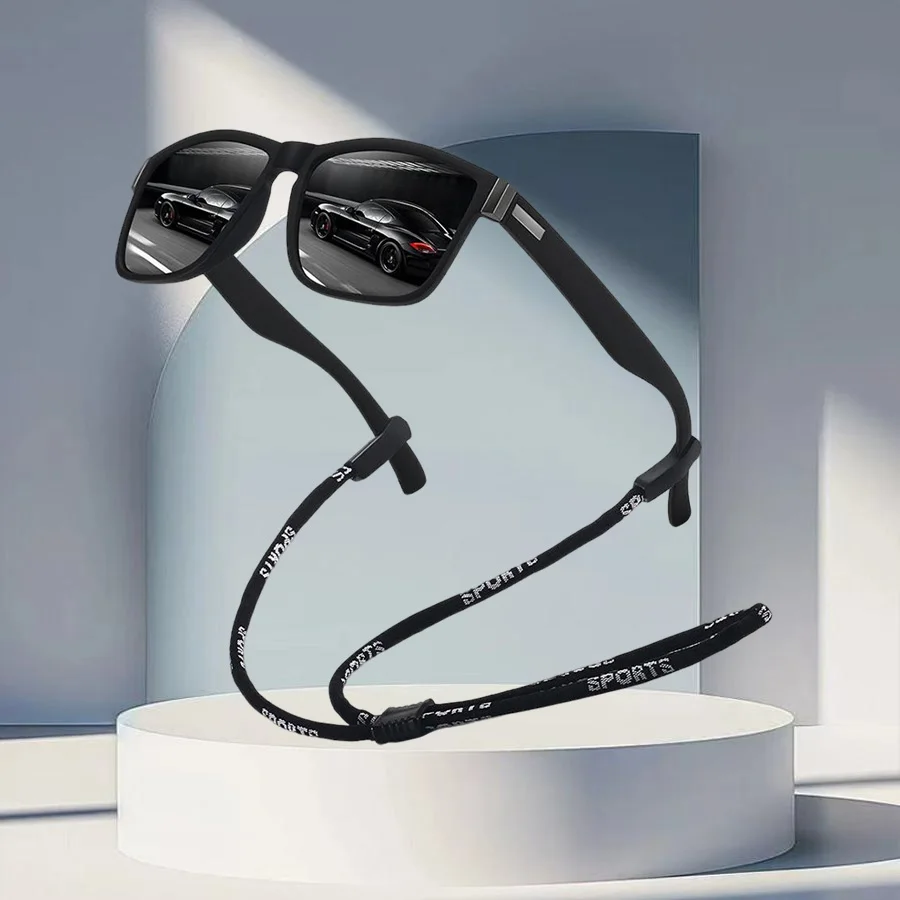 أزياء نمط UV400 النظارات الشمسية مع سلسلة التفاصيل الملونة للجنسين القيادة الصيد ركوب الدراجات نظارات السلامة #5