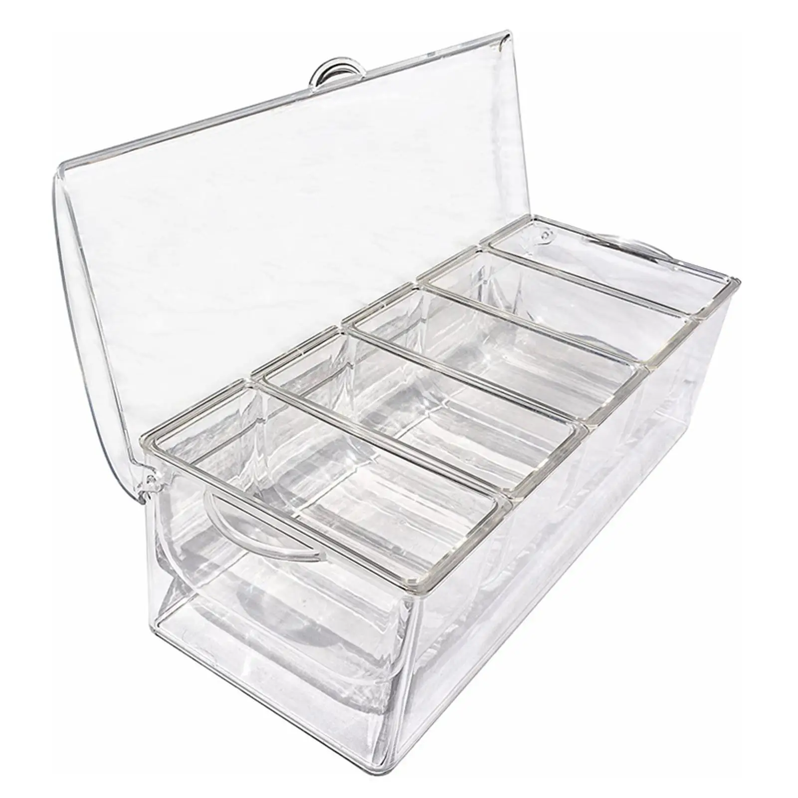 

Chilled Condiment Server Cold Serving Tray Serving Bowls Serving Platter Dish Clear for Shrimp Cheeses Meats Fruits