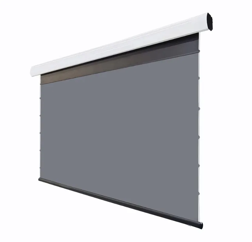 92 Inch High Quality   Matte White PVC Projector Screen 16:9 Aspect Ratio Tension Type With Remote Control