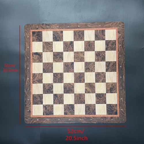 Imagen 2 del producto Tablero de ajedrez grande para juegos de campeonato de 52 cm/20,5 pulgadas, tablero de ajedrez de goma suave plegable y enrollable, tablero de damas