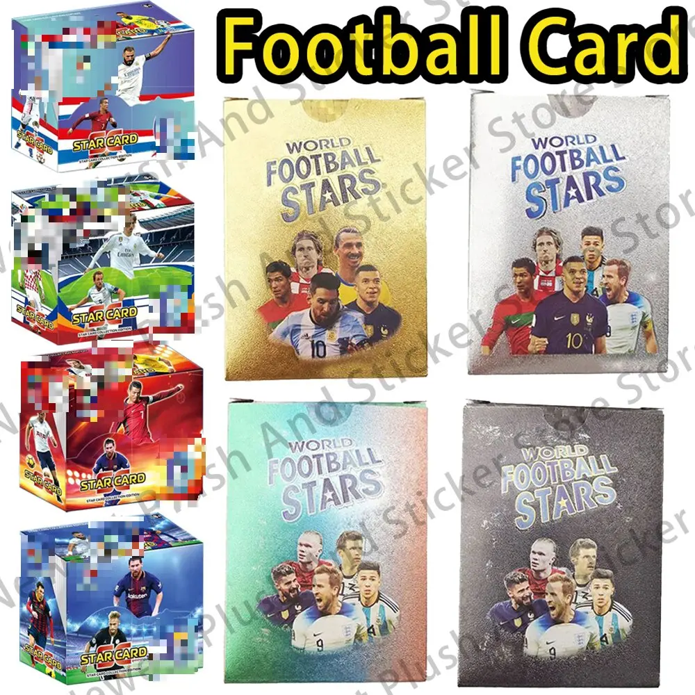 288/55pcs Football Card Stars World C Ronaldo, Mar Messi, Stars Flash Card Collection 3D Football Card Album