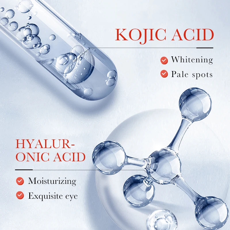 SADOER كوجيك حمض تبييض كريم عين مكافحة الهالات السوداء إزالة أكياس ترطيب ثبات مكافحة الشيخوخة العين الجمال العناية بالبشرة