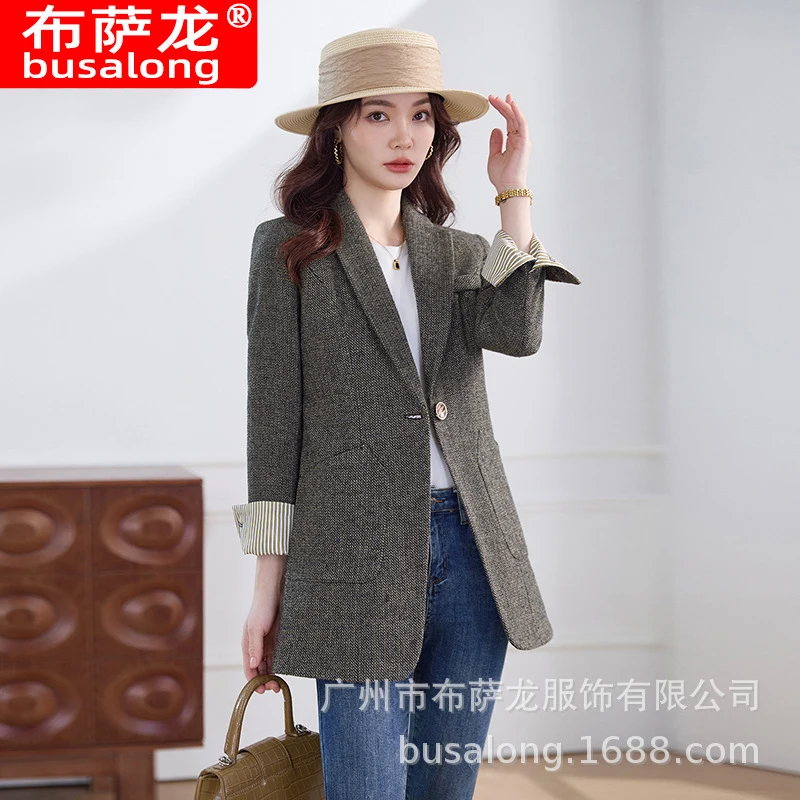 

2026New style business blazer for women, long-sleeved professional suit, formal women's jacket, workwear wholesale