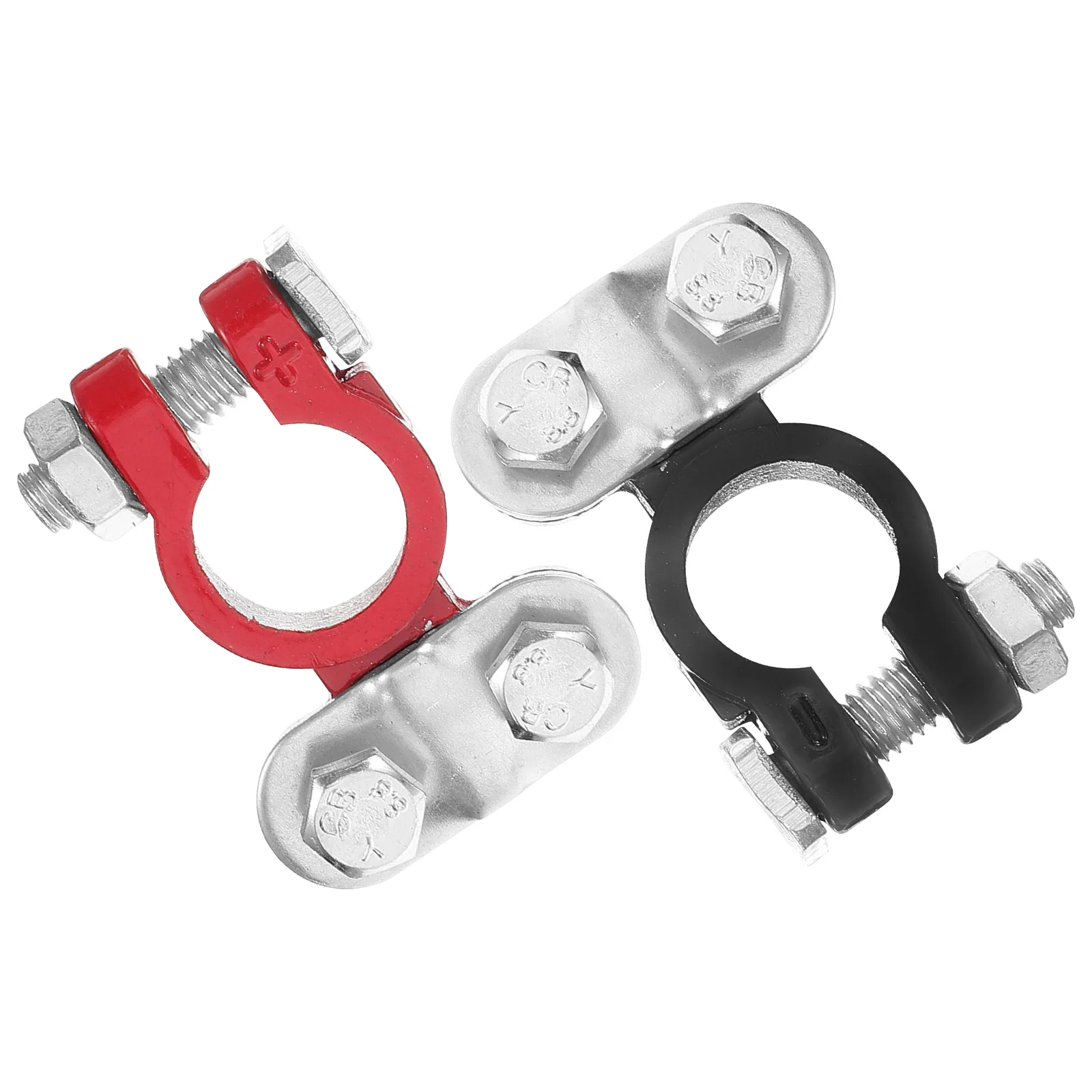 

1Pair Car Terminal Clamp Clips Aluminum Alloy Connectors Durable Stable Current Transmission for Auto Truck