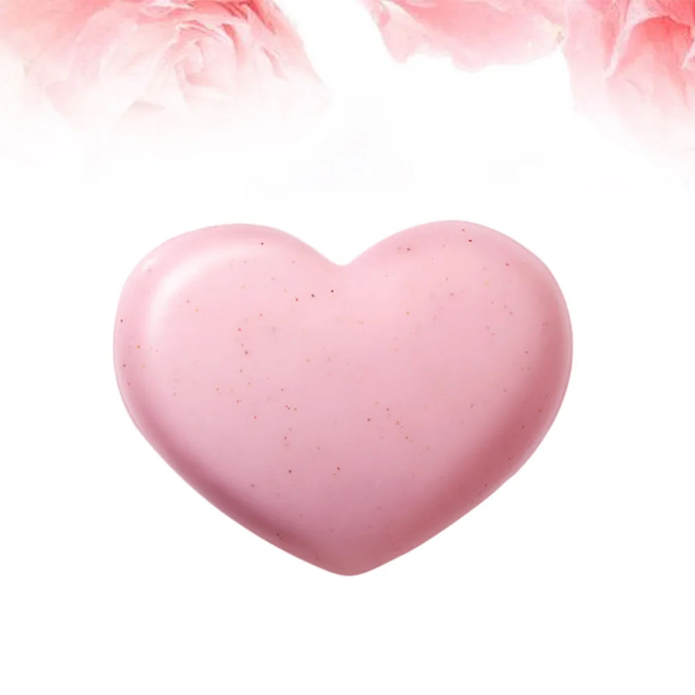 

Skin Heart Shape Heart Shape Handmade Bath For Body Cleansing Smooth Skin Exfoliating Soap Pink Fragrant Soap