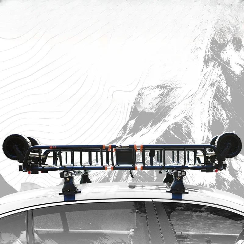 Multifunctional camper four-wheel hand-pulled luggage rack trailer car tail trailer luggage frame roof platform expansion