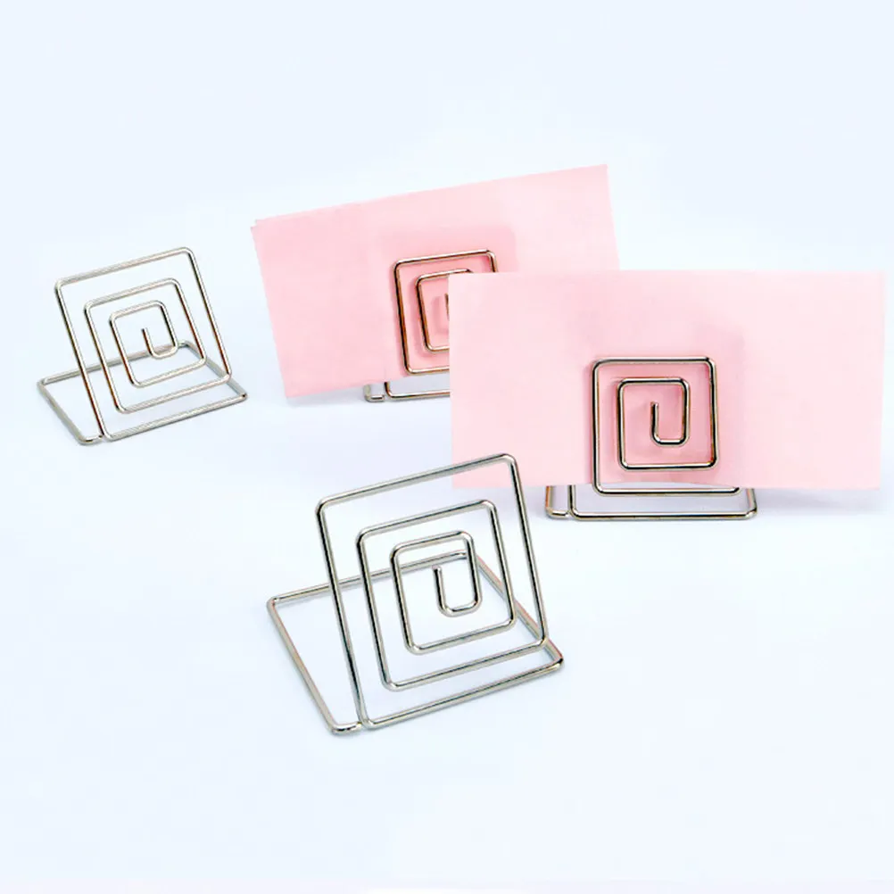 20Pcs Metal Memo Holder Place Card Holder Stable Base for Wedding Table Number Clips Party Decorations