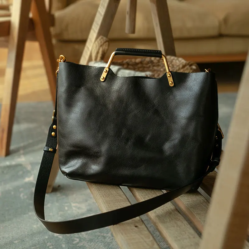 

PNDME vintage luxury first layer vegetable tanned cowhide women handbag fashion designer luxury genuine leather shoulder bag