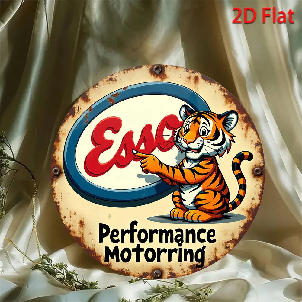 2d flat 1pc vintage esso put a tank tin sign-  Modern Metal Plaque Home Office Decor