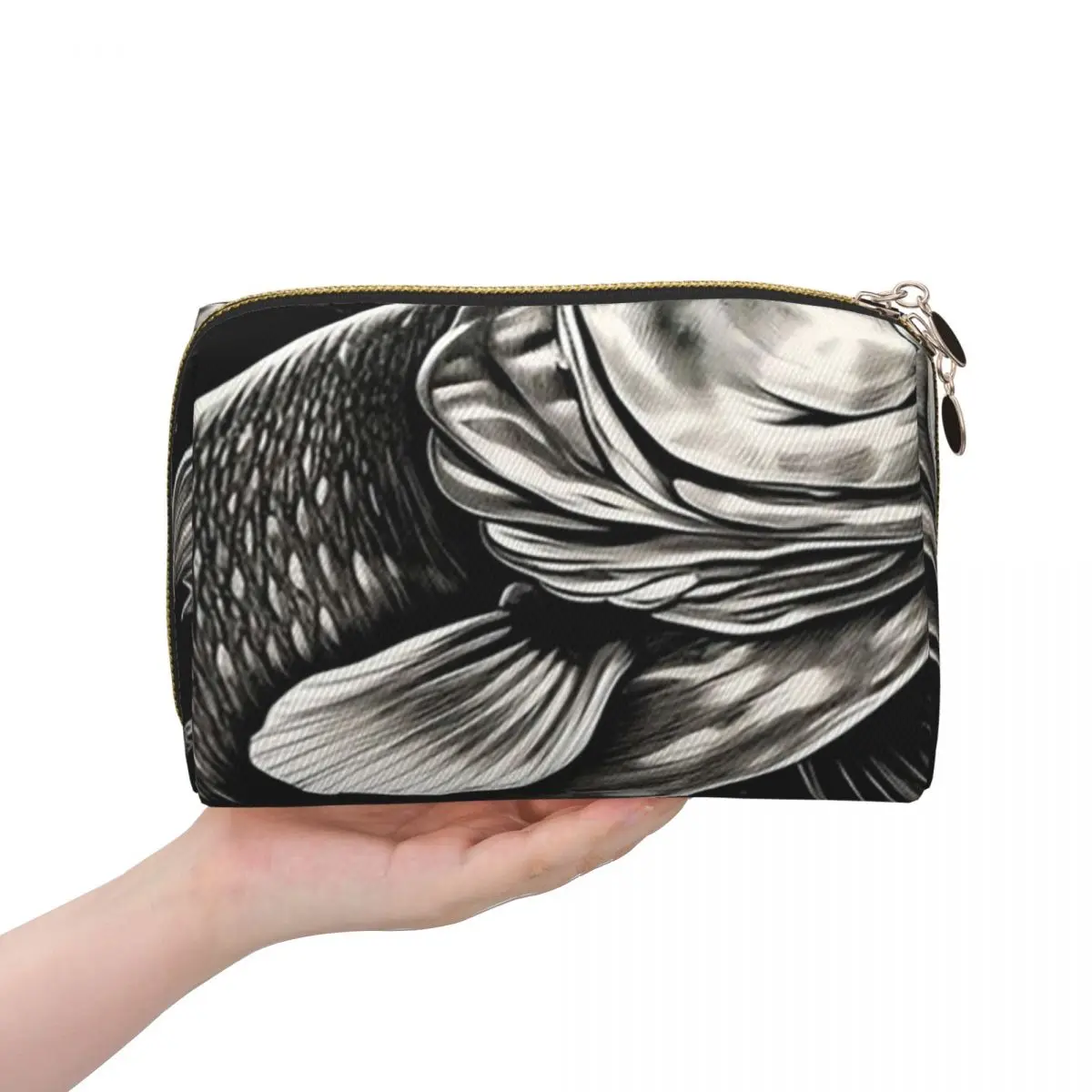 Fishing Lover Pike Fish Design Women Cosmetic Bags Travel Makeup Organizer Pouch Toiletry Storage Dopp Kit Box