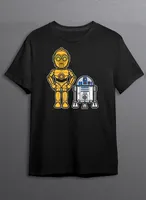 R2d2 And C3po Cartoon t-shirt  graphic t shirts Unisex Casual Comfort cotton Hip Hop Men Women Streetwear Tees Short Sleeve