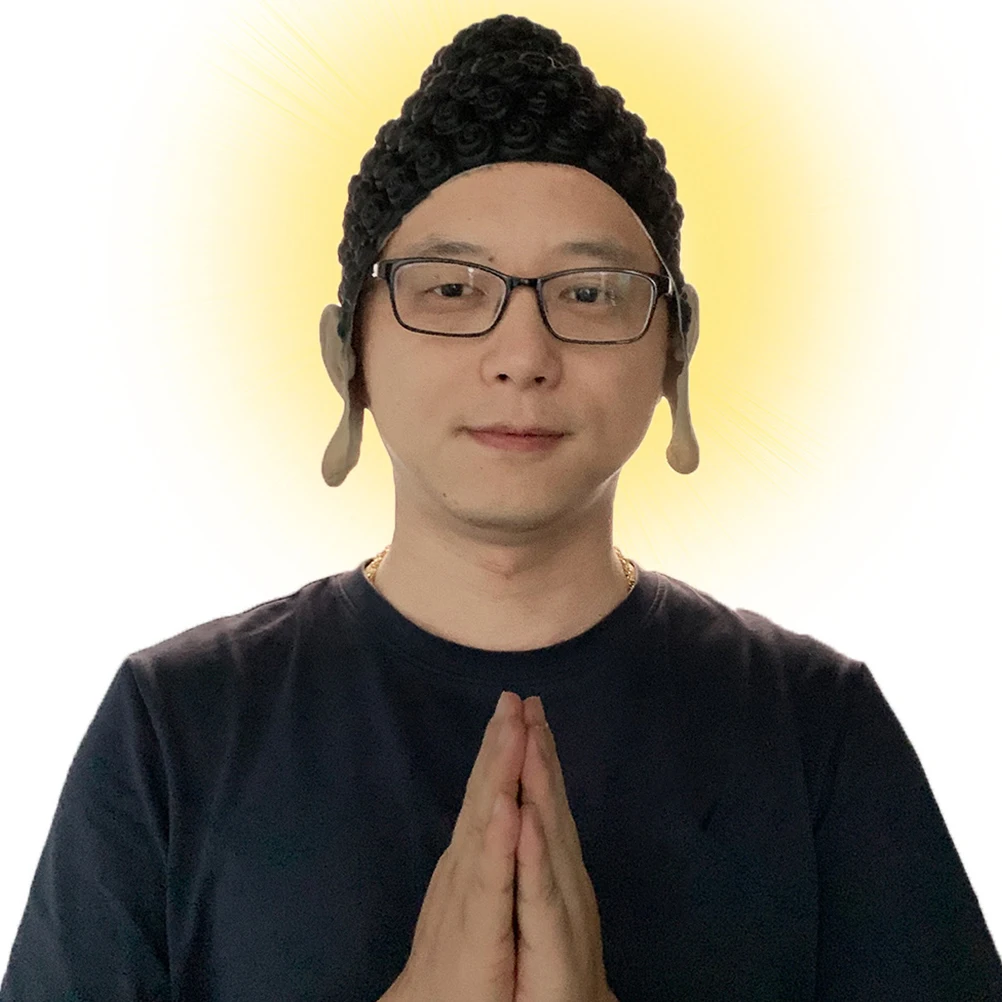 

Premium Buddha Cosplay Head Mask for Halloween Party Masquerade Carnival Role Play Costume Accessory Dress Up Theatrical Prop