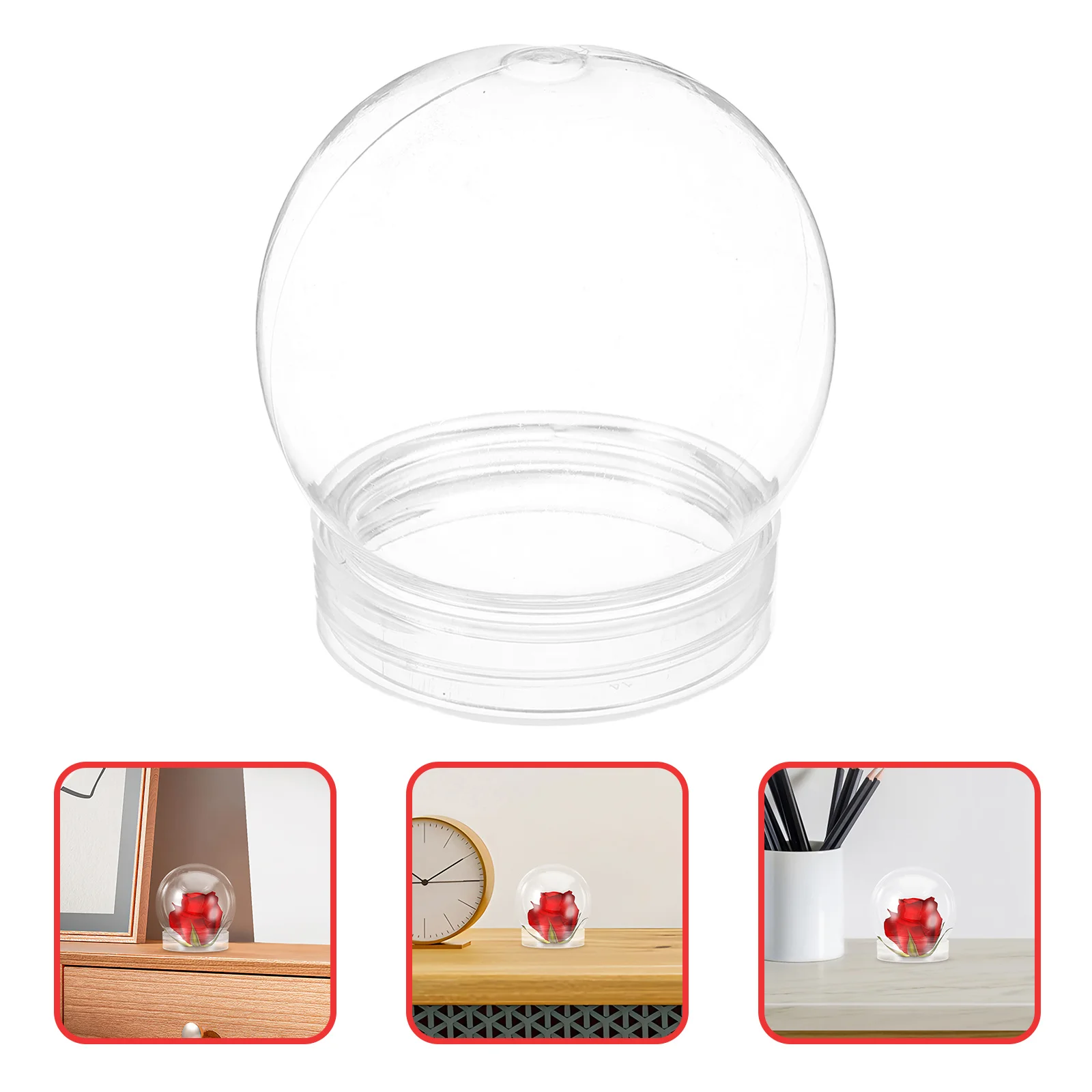 

8Pcs DIY Clear Plastic Water Globes Screw Off Caps for Snow Globe Craft Making Xmas DIY Supplies Crafts Water Globes