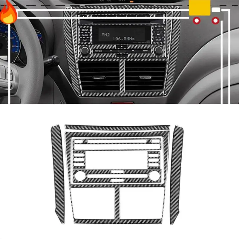 

For Subaru Forester 2009-2012 Soft Carbon Fiber Car Central Control CD Cover Trim Sticker Replacement Parts