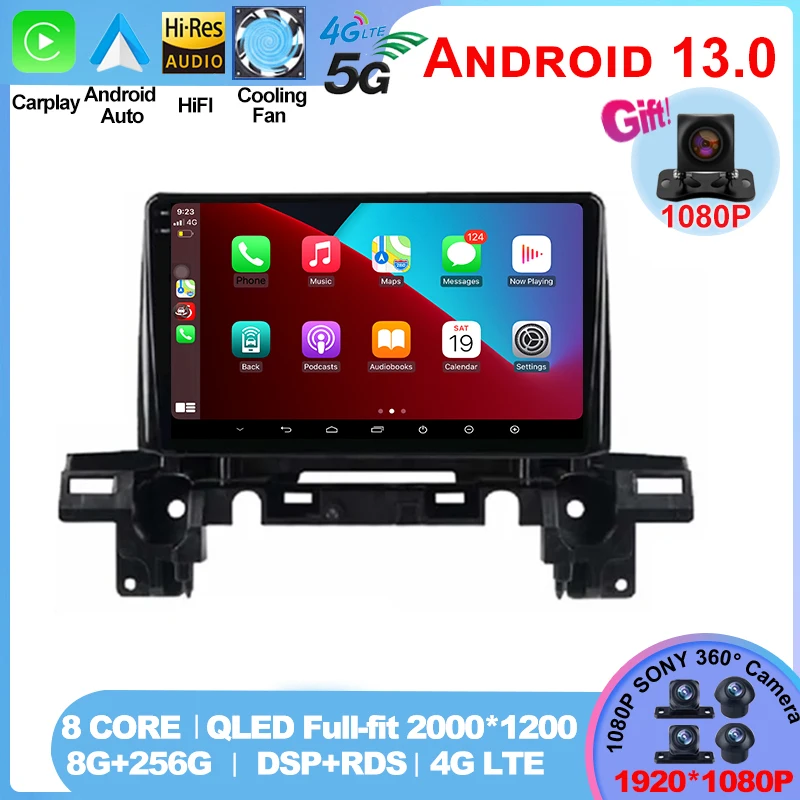 

For Mazda CX-5 CX5 2017-2020 2 Din 9 Inch Android 13 Car Stereo Radio Carplay Central Multimedia ​Player 4G GPS Autoradio