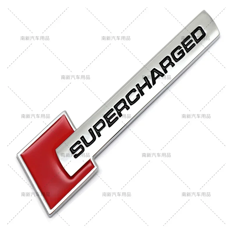 3d Metal Supercharged Emblem Badge Decal Car Sticker for Q7 S Line A6 C6 A8 D4 S4 B8 S6 C5 V6 Supercharged Logo Accessories
