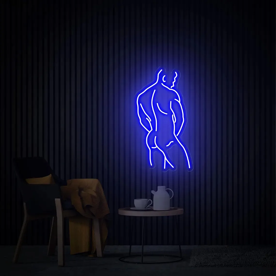 Man Neon Sign, Male Body Art Led Neon Sign, Bedroom Neon Sign, Muscle Man Wall Art Light Sign, Bar Wall Decoration