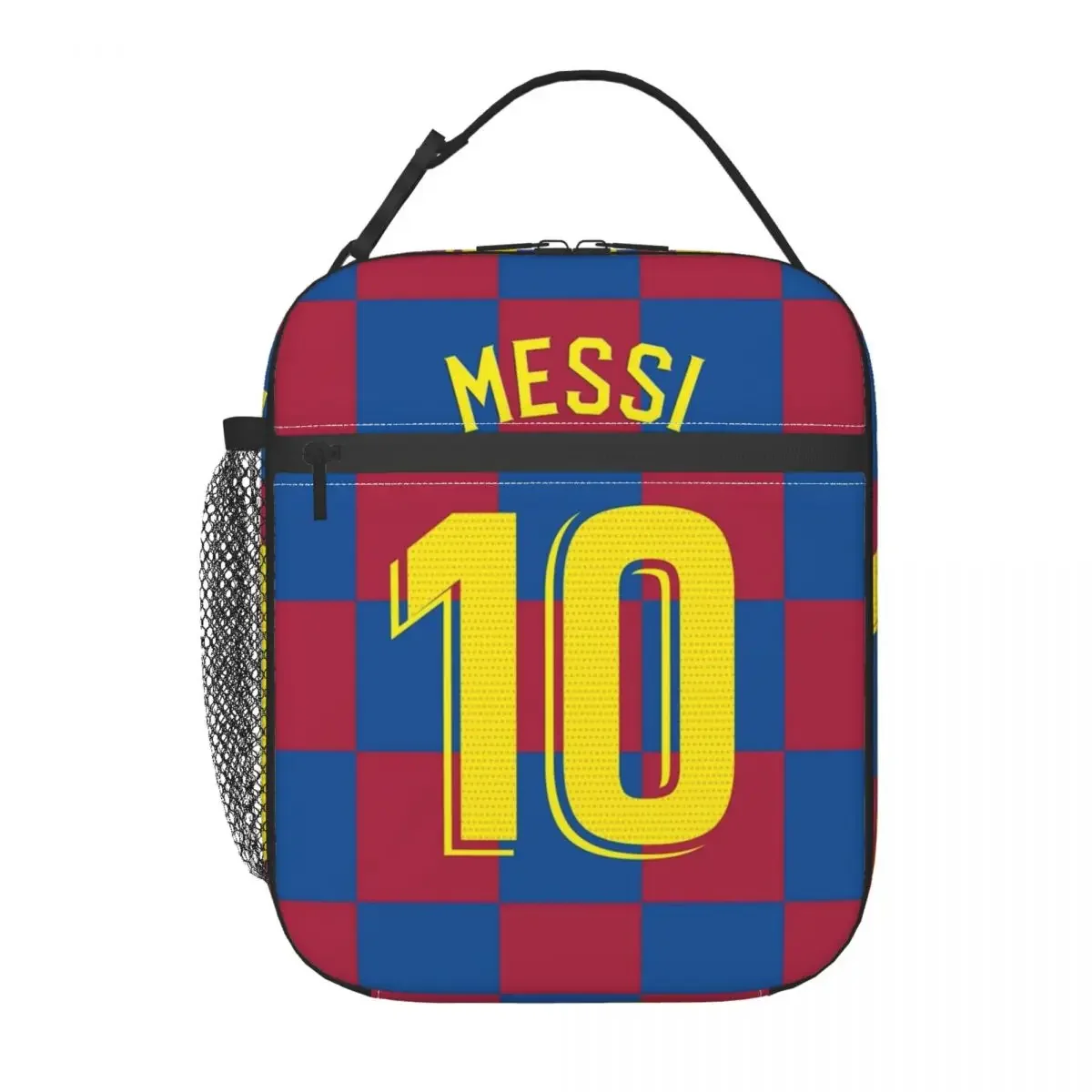 Messis 10 Checker Insulated Lunch Bag Argentina Football Food Container Bags scatole termiche per il pranzo riutilizzabili per il lavoro