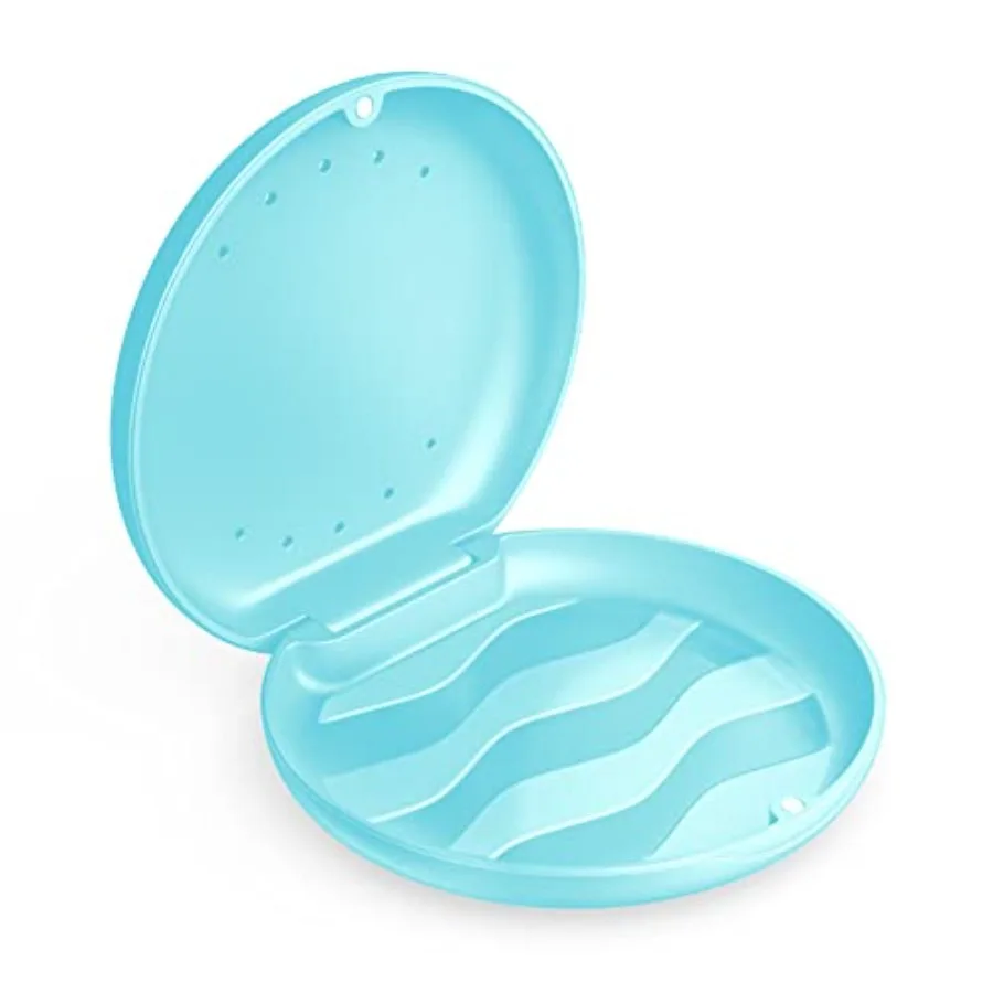 

Denture Case Orthodontic Retainer Case with Vent Holes, Dental Mouthguard Container Aligner Case Slim with Magnetic Closure for