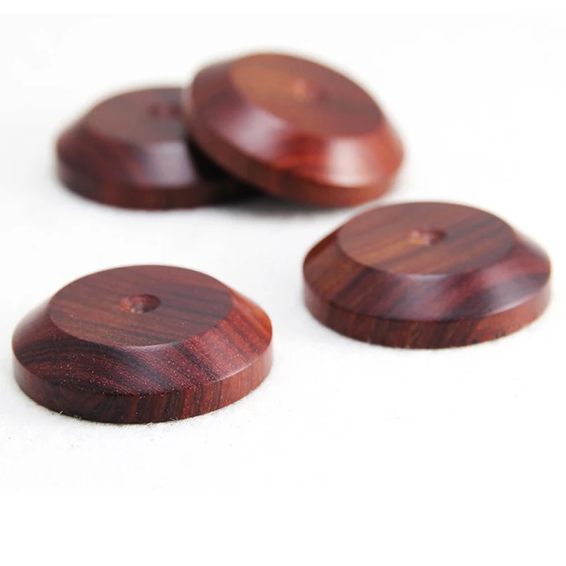 Hifi 4Pcs Rosewood Speaker Spikes Mat 33mm X 8mm Speaker Spike Shoes Pads HiFi Feet Base Pads