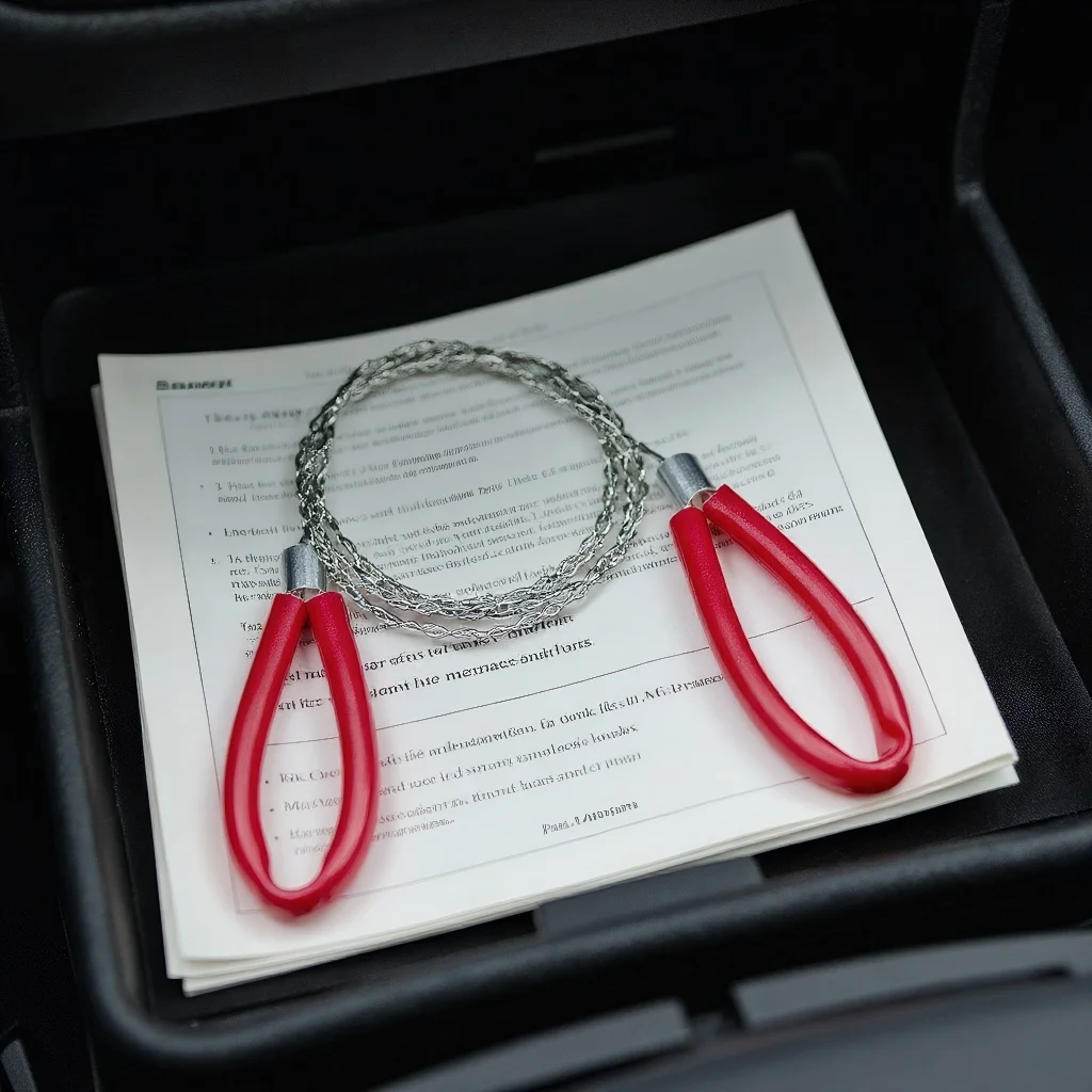 

Leather-Covered Stainless Steel Mini Rope Saw: Hand-Pulled Saw for Hiking, Camping, and Survival Gear