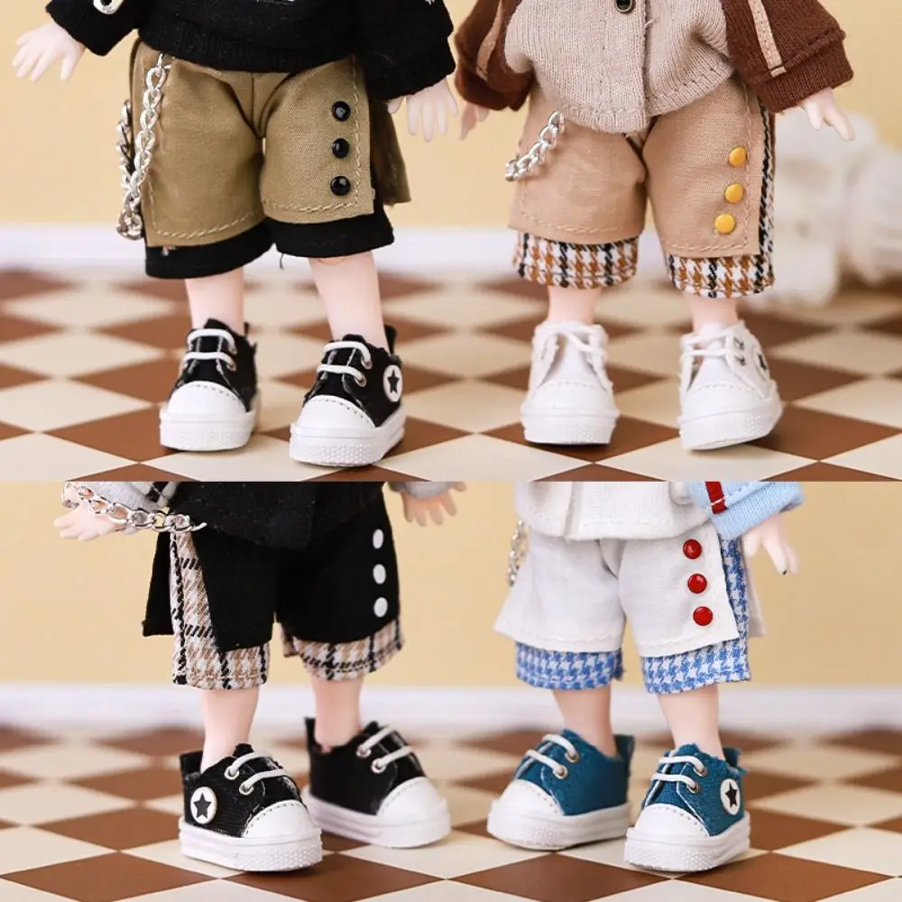 Casual Wear Doll Suspender Pants Handmade Dress Up Obitsu11 Clothes Candy Color T-shirt OB11 Knitted Tops Kids Toys