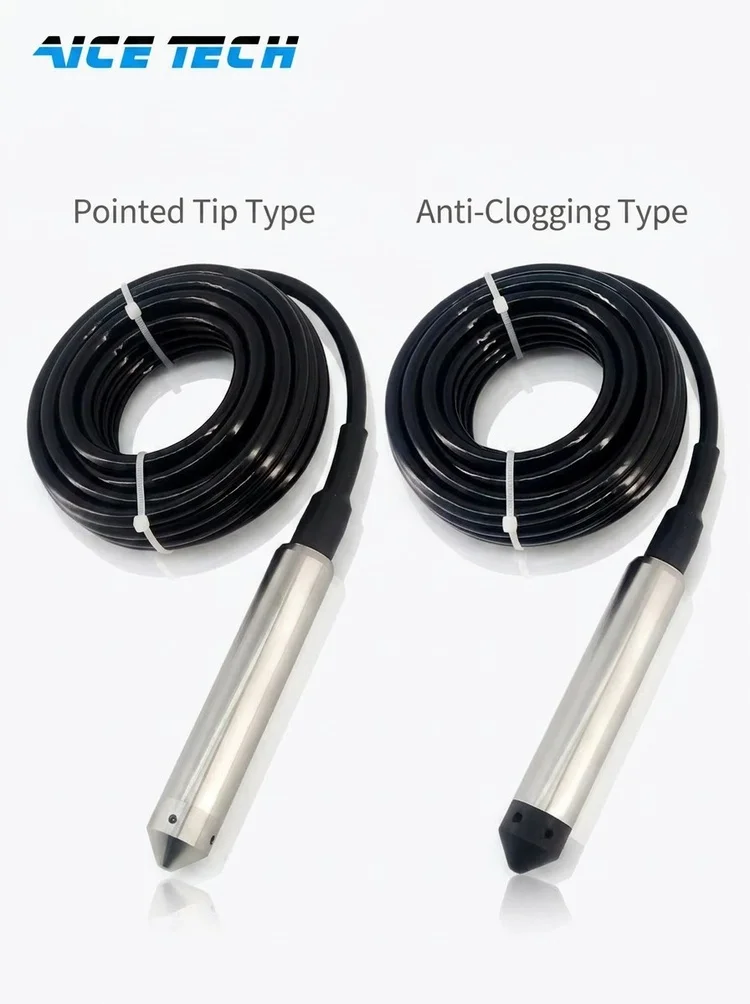 Stainless Steel Analog 4-20mA RS485 Smart Submersible Water Tank Level Indicator Sensor Probe for Deep Well