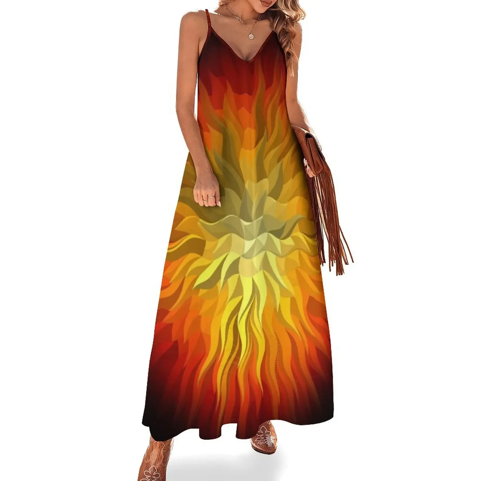 

geometric sun vector graphic Sleeveless Dress Evening dresses Dress for girls