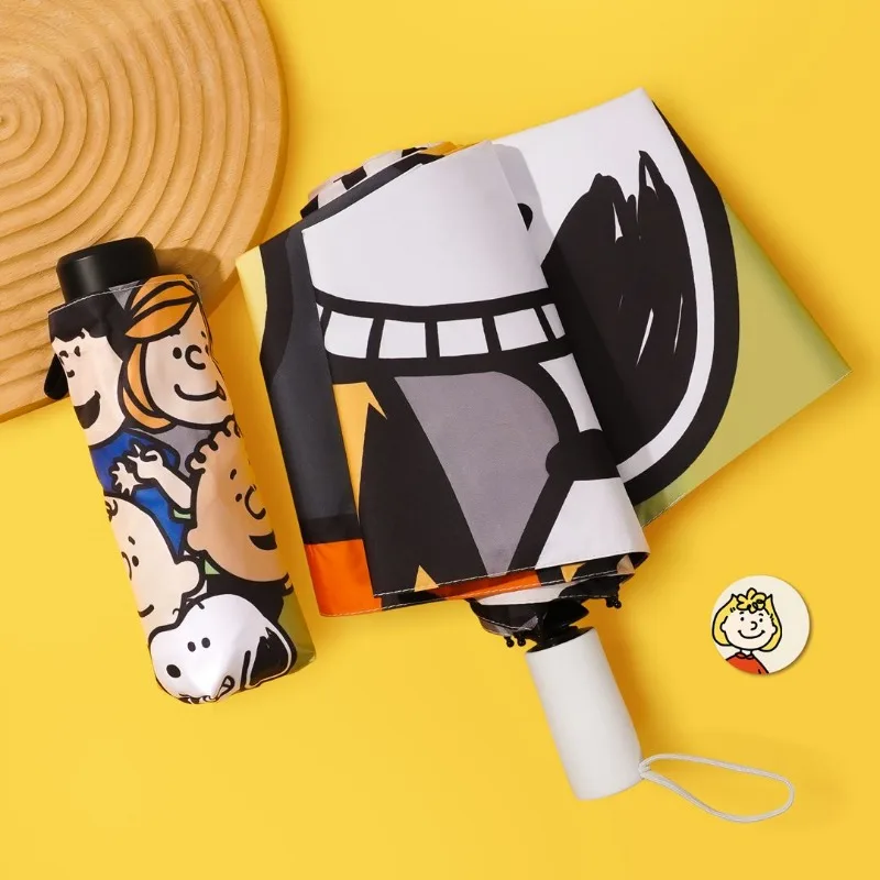 Cute Snoopy men and women new interesting creative cartoon pattern high-value folding portable umbrella for both rain and shine