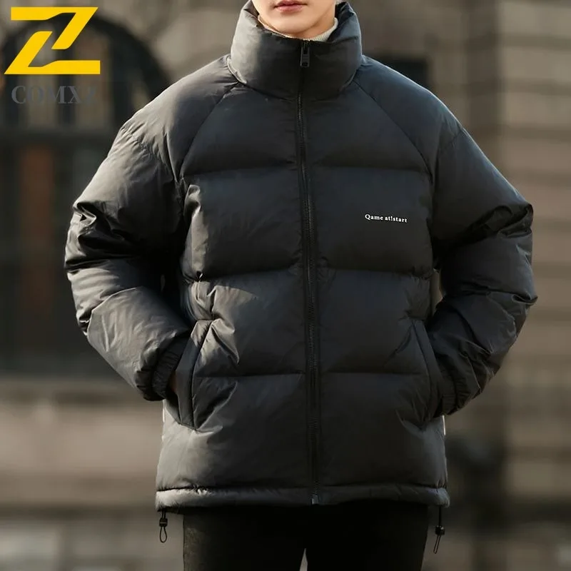 

2025​Men Stand Collar Cotton Jacket Winter Windproof Waterproof Thermal Insulated Business Casual Thickened Outdoor Sport Parka​