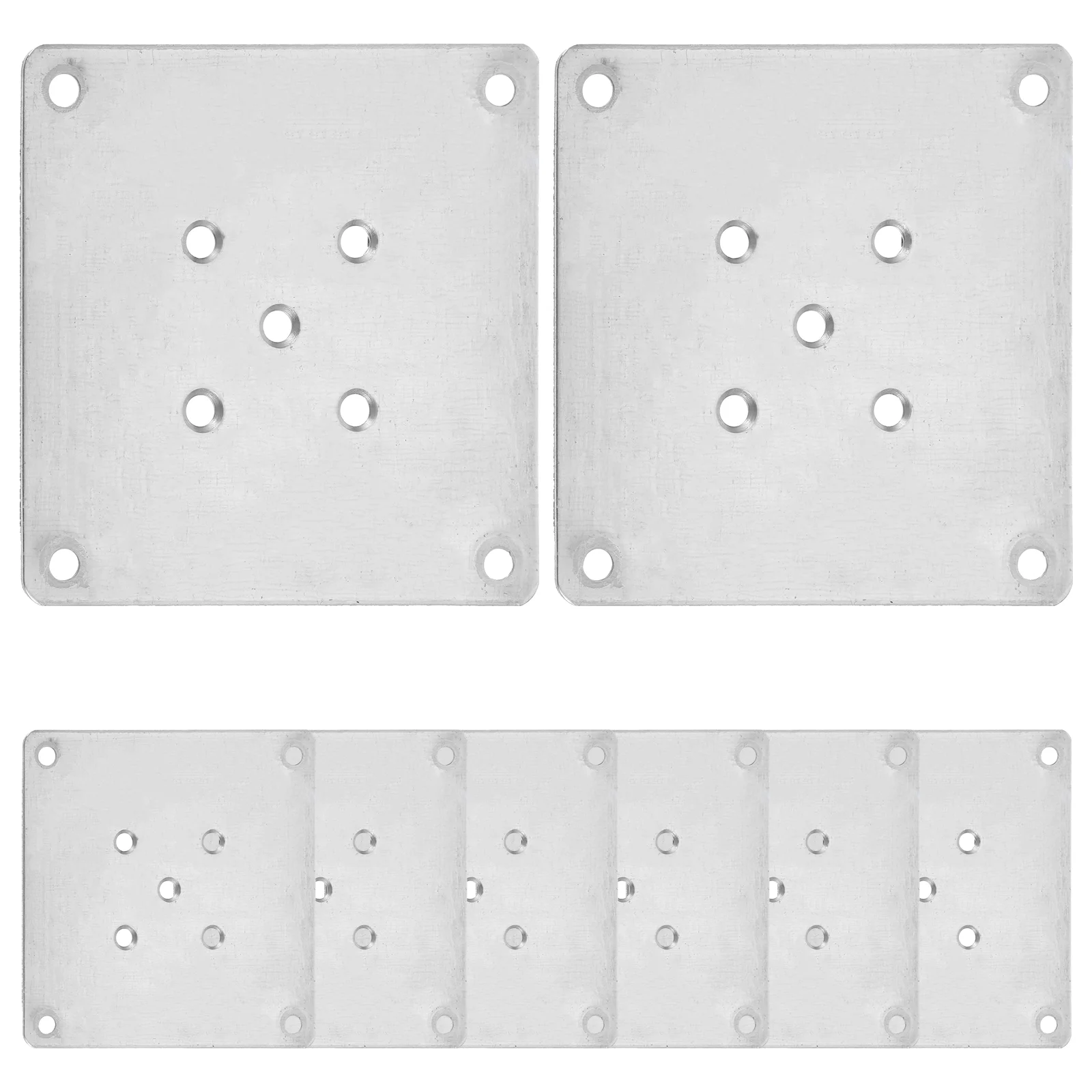 8pcs Thick Metal Furniture Leg Mounting Plates 10x10 1.5mm Heavy Duty Zinc Plating Table Connection Brackets for Sofa Couch Legs