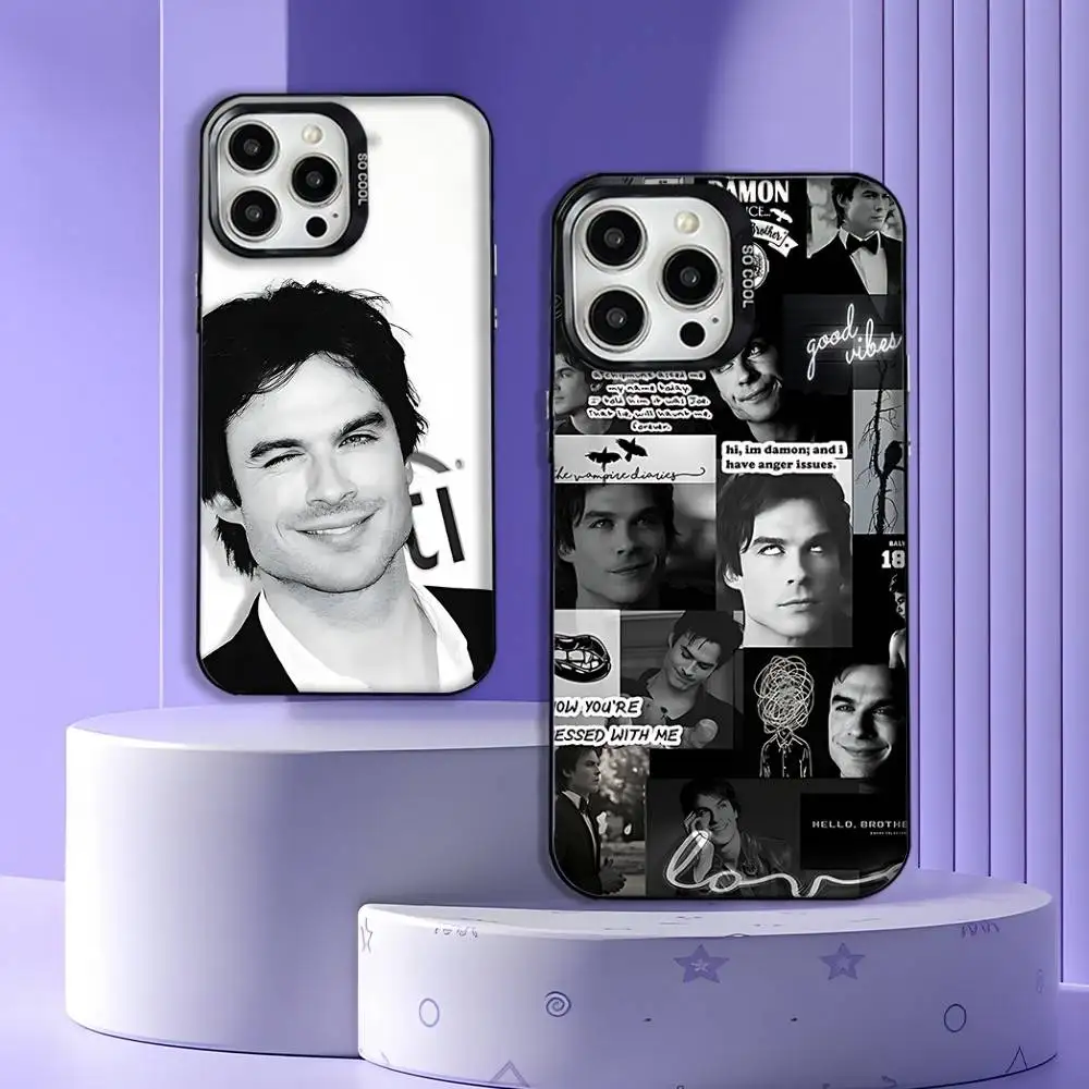 

D-Damon Salvatore Phone Case For iPhone 17,16,15,14,13,12,11,Pro,Max,Plus,E,Air,Mini Black Tpu Cover