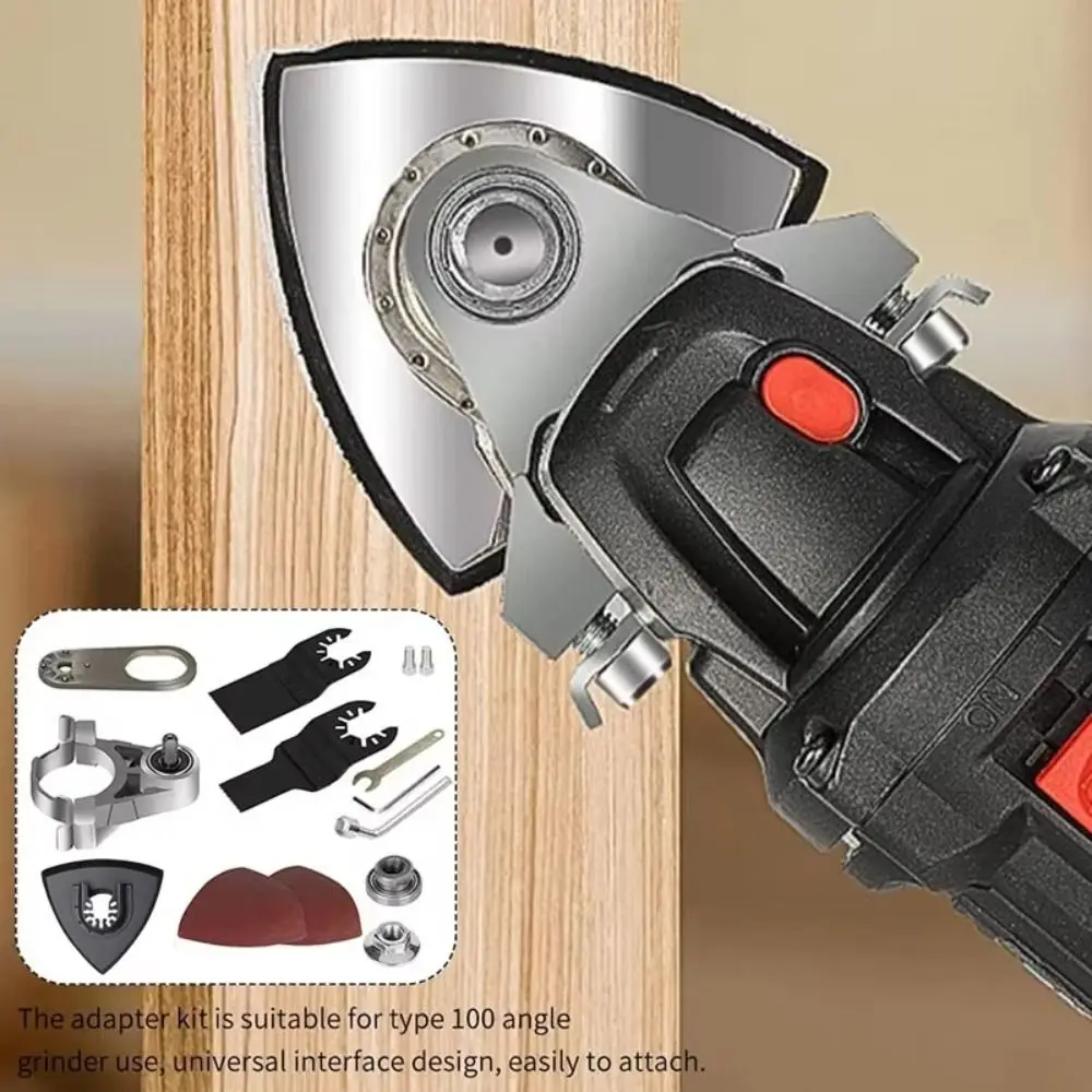 M10/M14 Thread M10 M14 Angle Grinder Accessory Triangular Sanding Pad Polishing Conversion Universal Heads Oscillating Tools