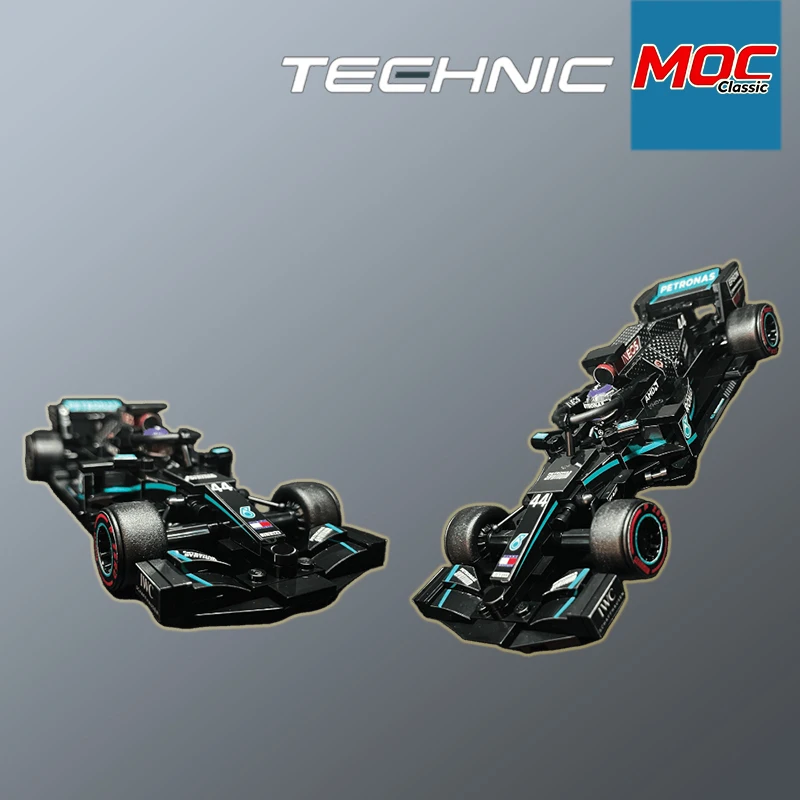 Specially Customized MOC 8-Stud Champion Racing Car W11 Technic Model - Fun Building Game Set, A Must-Have for Car Enthusiasts